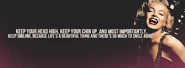 Marilyn Monroe Keep Smiling Quote Cover | fb covers | Pinterest ... via Relatably.com
