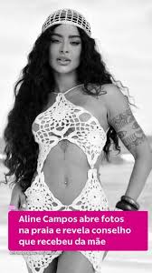 Aline Campos abre fotos na praia e revela conselho que recebeu da mãe