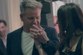 Watch moment Gordon Ramsay fight back tears at daughter's engagement bash