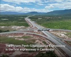 Image of modern highway in Cambodia