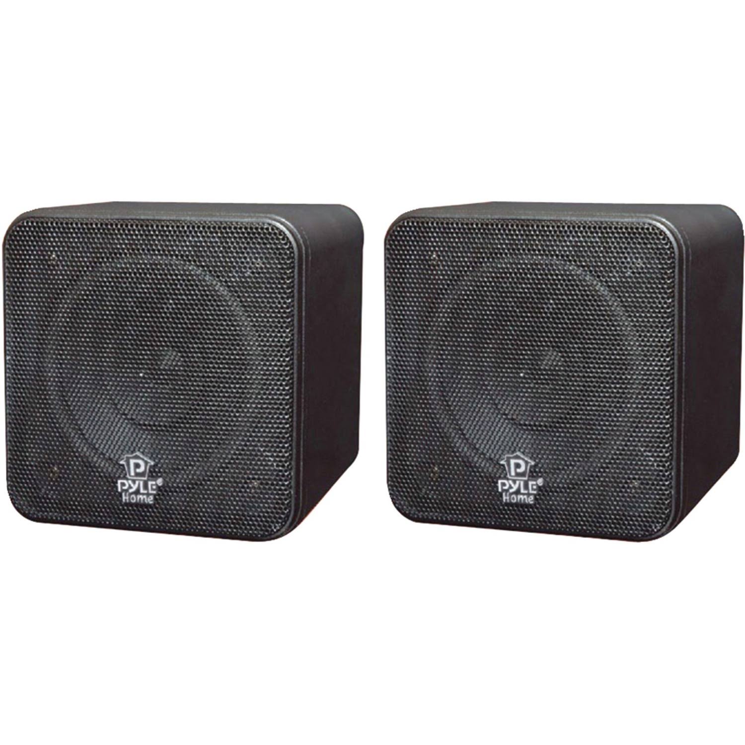 Pyle Home PCB4BK 4" 200-Watt Mini-Cube Bookshelf Speakers