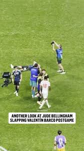 A look at the moment after Argentina's Semifinal win between Jude Bellingham and Valentín Barco