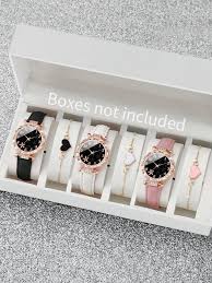 Conjunto de relojes de pulsera con diseño de cristal