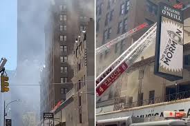 Iconic Broadway theater on fire as first responders rush to scene
