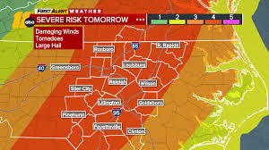 Severe storms, tornado threat target Central North Carolina Monday as Level 4 risk issued