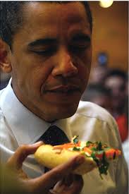 Talking Food with Barack Obama. By Ari LeVaux. Barack Obama assesses his slice at American Dream Pizza in Corvallis, Ore. Food and agriculture issues don&#39;t ... - Barack-Obama-assesses-his-slice-at-American-Dream