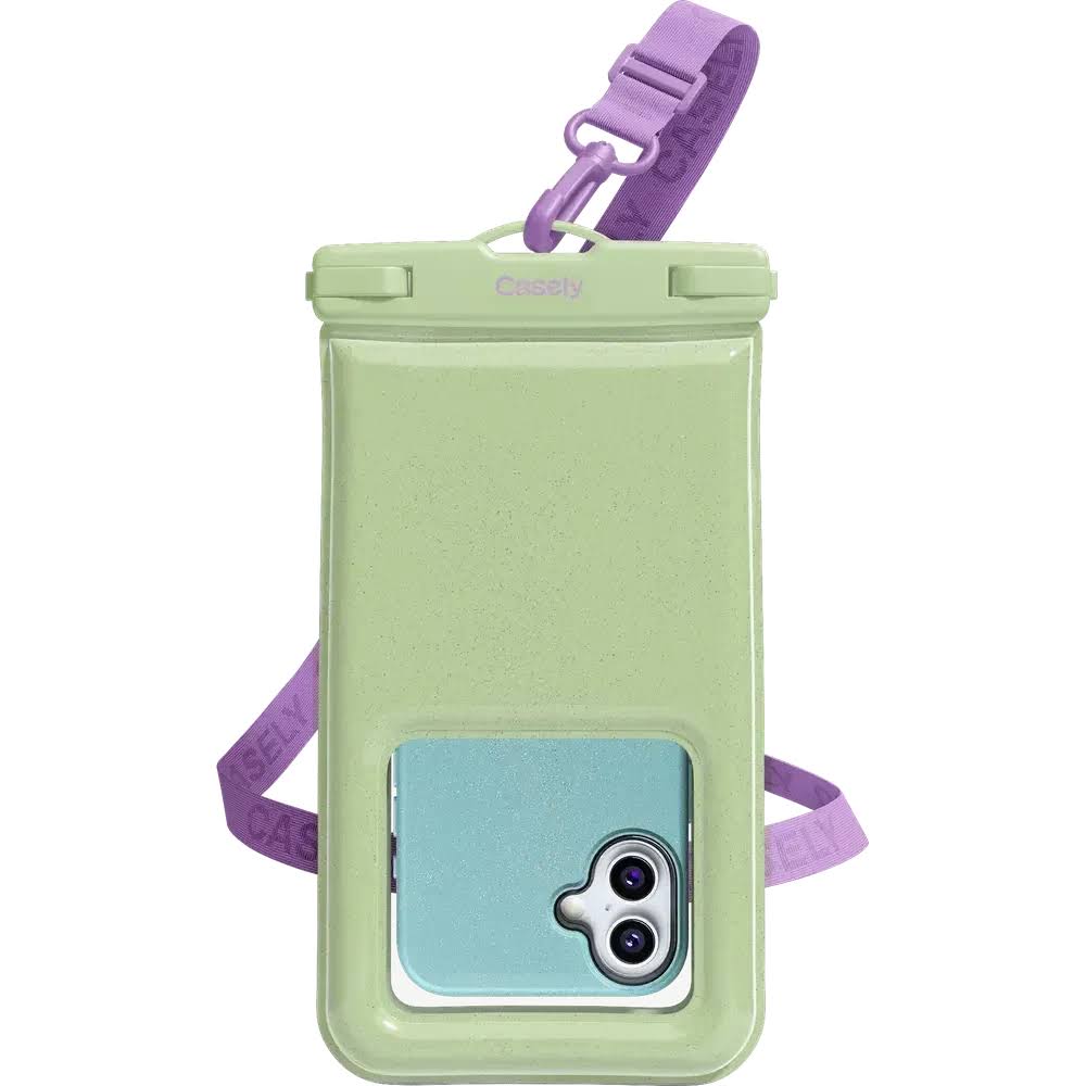 Casely AquaBuddy Kiwi Kiss Matcha Green Shimmer Waterproof Phone Pouch