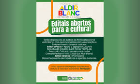 Chapadão do Sul abre inscrições para editais da Política Nacional Aldir Blanc com R$ 270 mil para a Cultura