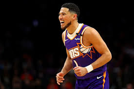 Devin Booker Celebrating Contract