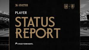 Player Status Report | LAFC vs. Real Salt Lake - 2026 MLS Season