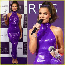 Khloe Kardashian Wows in Grape-Hued Sequin Dress