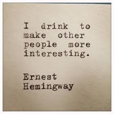 Ernest Hemingway Drinking Quote Typed On Typewriter by farmnflea ... via Relatably.com