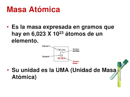 Resultado de imagen para masa atómica