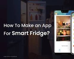 Изображение: smartphone app connected to a smart refrigerator, allowing users to order groceries directly from the fridge