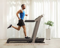 someone running on a treadmill