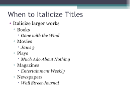 Do essays go in quotes, Writer s Web: Titles: Underline, Italics ... via Relatably.com