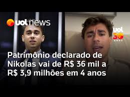 Patrimônio declarado de Nikolas vai de R$ 36 mil a R$ 3,9 milhões em 4 anos