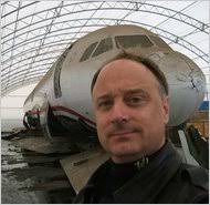 Shawn A. Dorsch, president of the Carolinas Aviation Museum, on a recent visit to the plane at the New Jersey warehouse. - 0515492-citryoom-articleInline