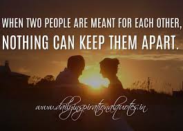 When two people are meant for each other, nothing can keep them ... via Relatably.com