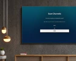Scanning for channels on a TV