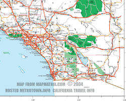 Image of Southern California map