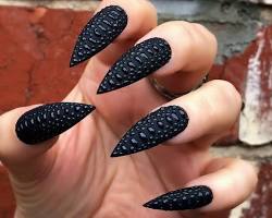 Hình ảnh về Snake skin black nails