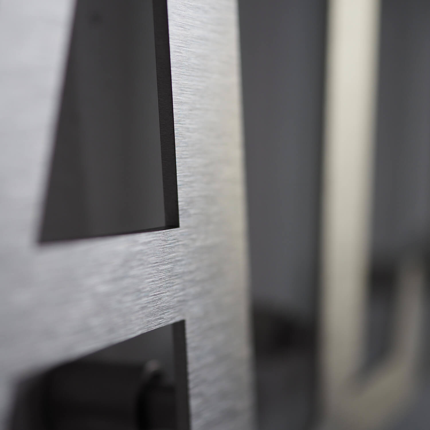 3D Metall Buchstaben Detail