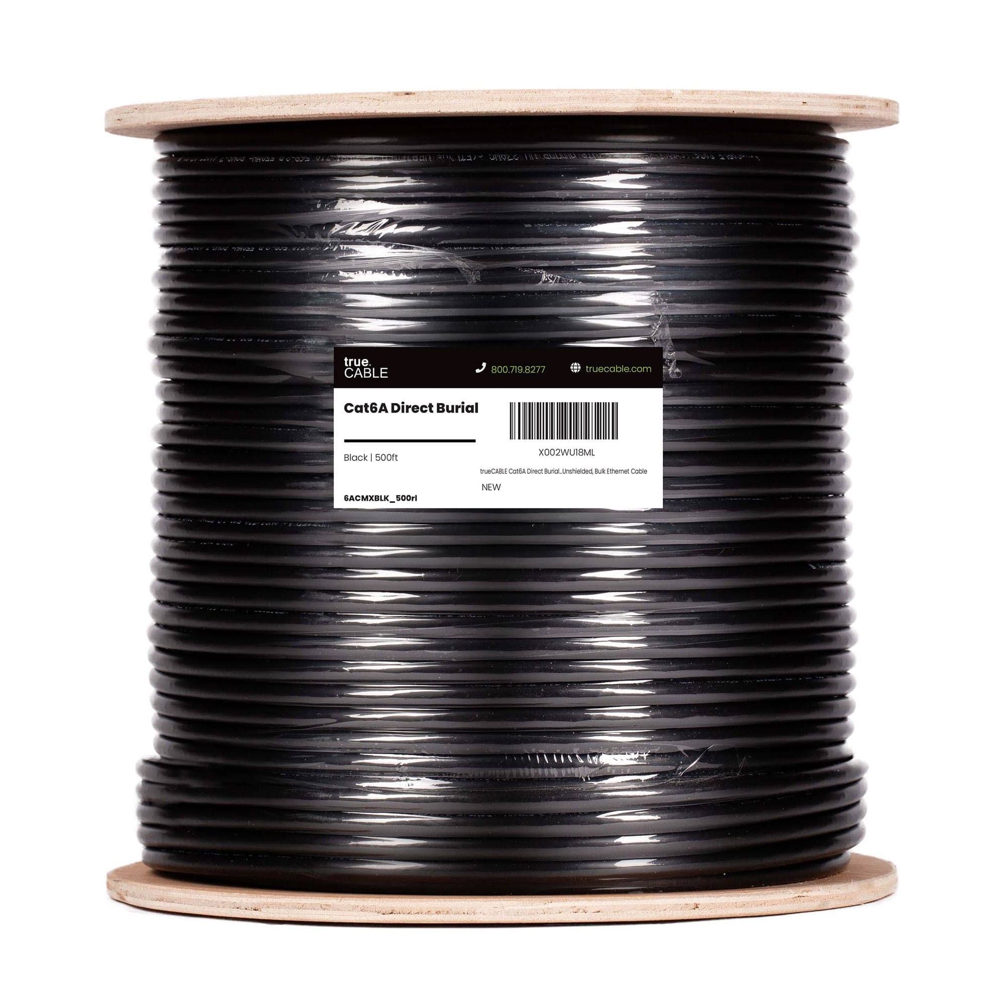 True Cable trueCABLE Cat6A Direct Burial 500ft Waterproof Outdoor Rated CMX