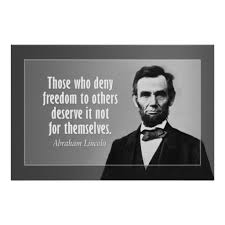 Abraham Lincoln Quote on Slavery and Freedom Poster | Zazzle via Relatably.com