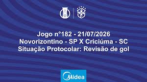 Análise do VAR: Grêmio Novorizontino (SP) X Criciúma (SC) - 19ª Rodada do Brasileirão Série B 2026 - 21/07/2026