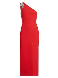 Cinq à Sept Enya Asymmetric Midi Dress | Saks Fifth Avenue
