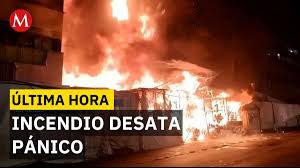 Incendio en puestos semifijos del Mercado de Sonora