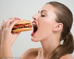 Image result for lady eating a double quarter pounder