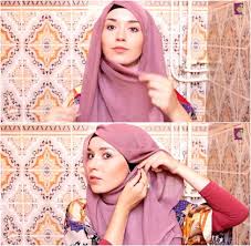 Hasil gambar untuk tutorial hijab paris