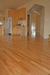 Natural red oak hardwood flooring