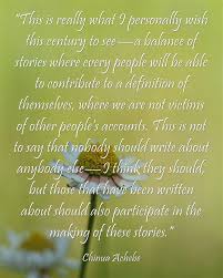 Chinua Achebe On Needing “a balance of stories” | Larry Ferlazzo&#39;s ... via Relatably.com