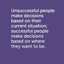 Heard this quote online. &quot;Unsuccessful people make decisions based ... via Relatably.com