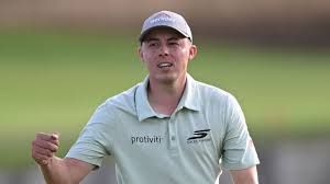 Matt Fitzpatrick holding the trophy after winning the FedEx Open de France.