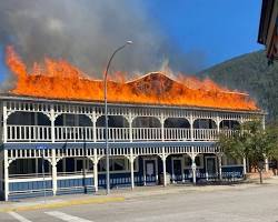 Image of Hotel building damaged by fire