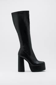 Wide Width Platform Heel Sock Boots | Nasty Gal