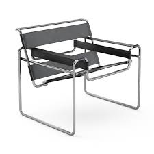 KNOLL fauteuil WASSILY by Marcel Breuer (Noir - Cuir ...