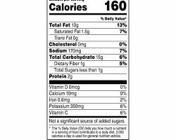 Image of nutrition label for a bag of potato chips