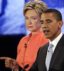But now even Maureen Down and Bob Beckel toss around the L-word when referring to the President. Personally, I like to think of his as a Passive-Aggressive ... - Barack-Obama-Hillary-Clinton_0