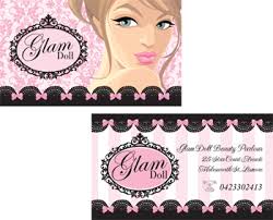 Boutique, Beautiful Custom Business Card Design Portfolio - Blossom Graphic Design - Glamorous, Feminine and Chic Branding, Logo, ... - glam-doll-card-design-tn