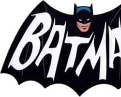 Batman 1966 TV series Adam West as Batman Burt Ward as Robin 1960s ABC television stills Batmobile Batcave colorful pop art style villains Joker Penguin Riddler Catwoman, AI generated