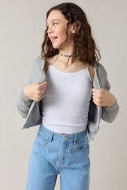 Hello Franki White Seamless Double Strap Cami For Girls - Product from Francesca's