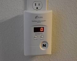 Image of Carbon monoxide detector in a home