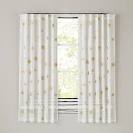 White and gold curtains