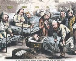 Image of Crédit Mobilier of America scandal cartoon Central Pacific Contract and Finance Company