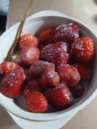 Check it out! A Siamese/conjoined strawberry. Delicious! Cut ...